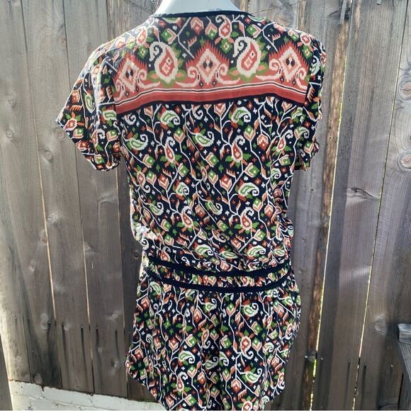 Veronica Beard Venice Tie Waist silk tunic Terracotta size 12 - Picture 3 of 10